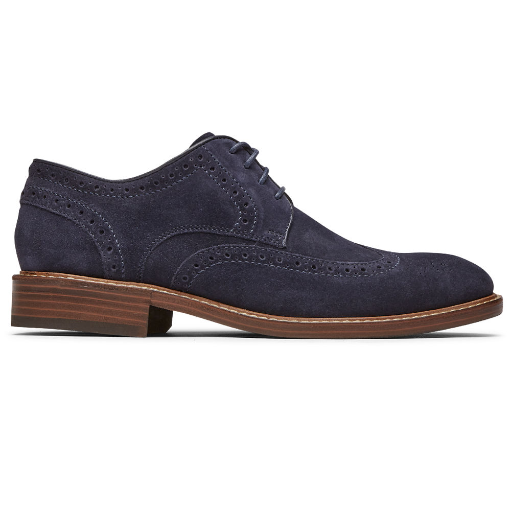 Rockport Lace Up For Mens Navy - Kenton Wingtip - QH1326975